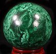 Gorgeous Polished Malachite Sphere - Congo #39408-1